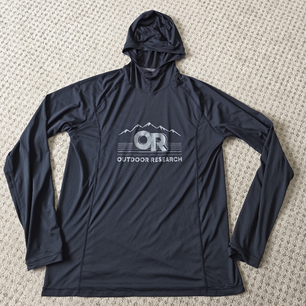 Outdoor Research Men's Black Hooded Shirt